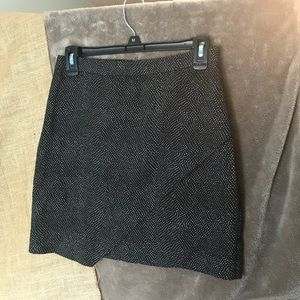 H&M Black Mini Skirt w White Dots